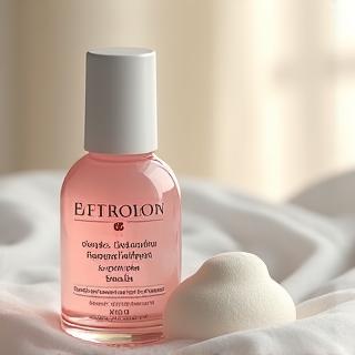 Flacon de dissolvant doux sans acétone avec un chiffon en coton.